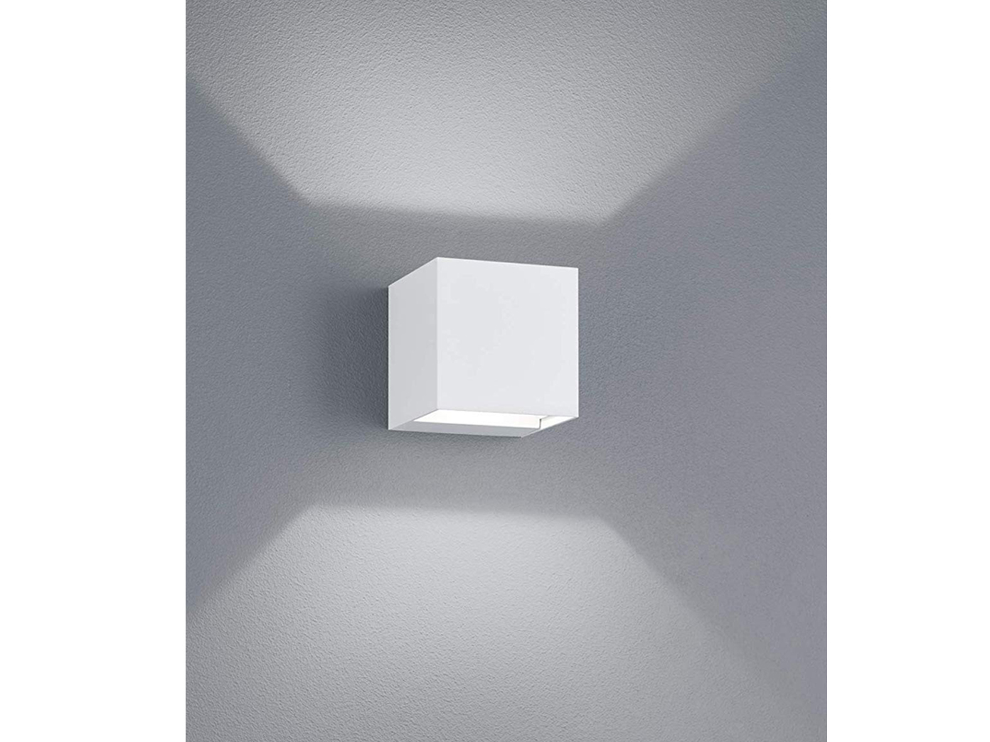 Trio LED Wandleuchte Wandlampe kaufen weiß eBay 8x8cm matt 2x3w Alu | Außenleuchte Druckguss online