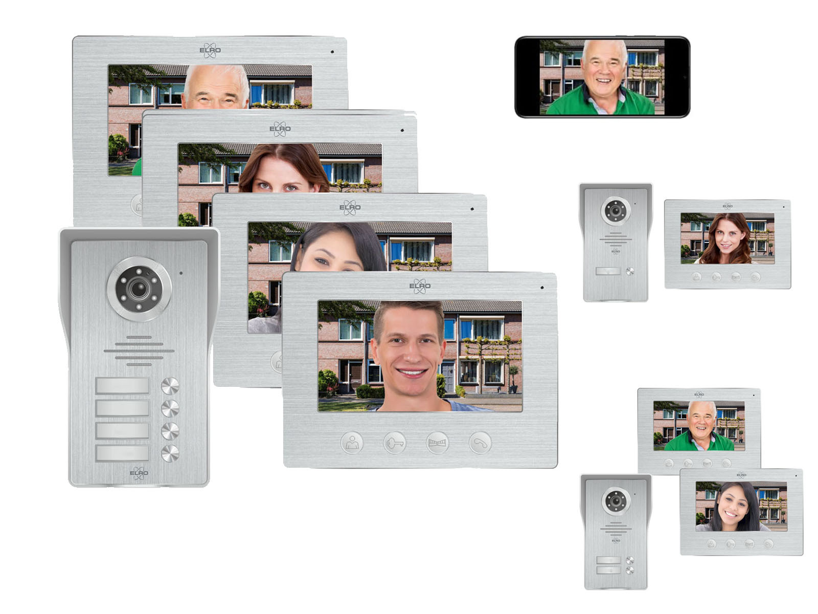 IP Video Türsprechanlagen DV4000IP mit Türklingel und Kamera für Einfamilienhaus
