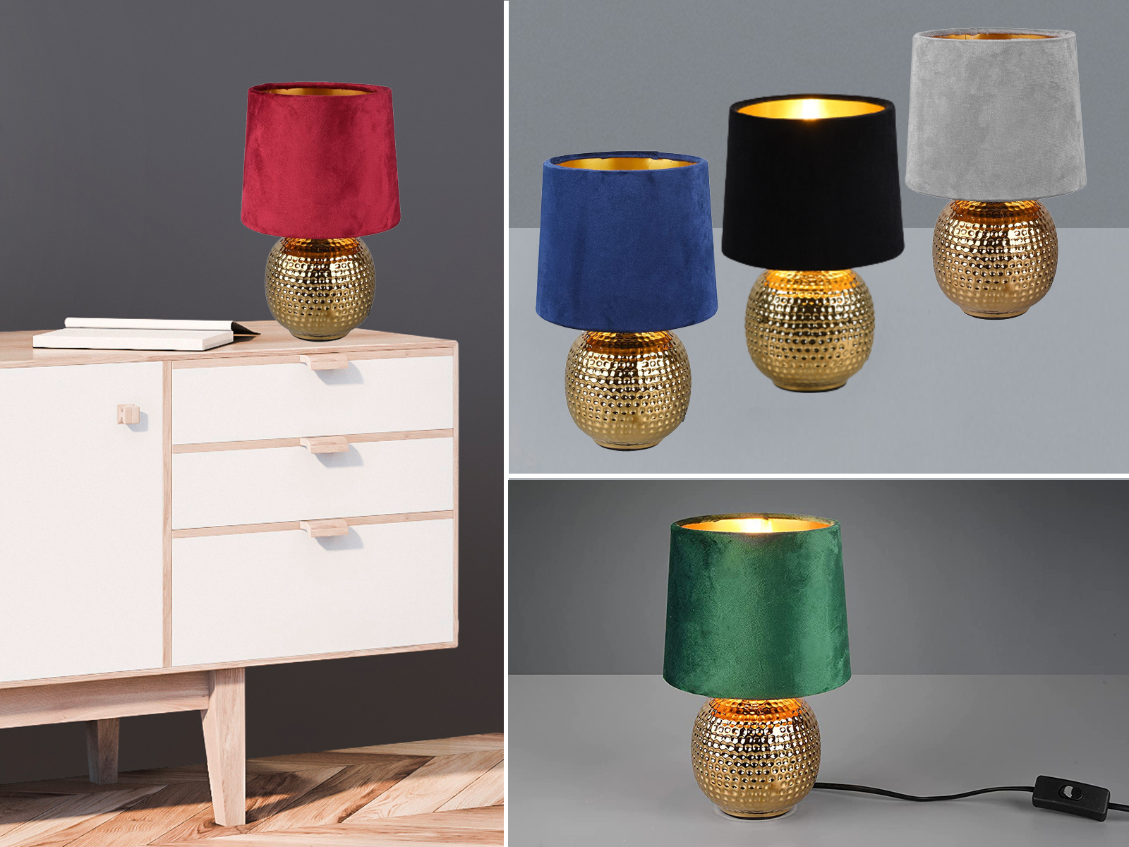 skandinavisch Design Stoffschirm nordisches | eBay Schreibtischlampen Tischlampen mit